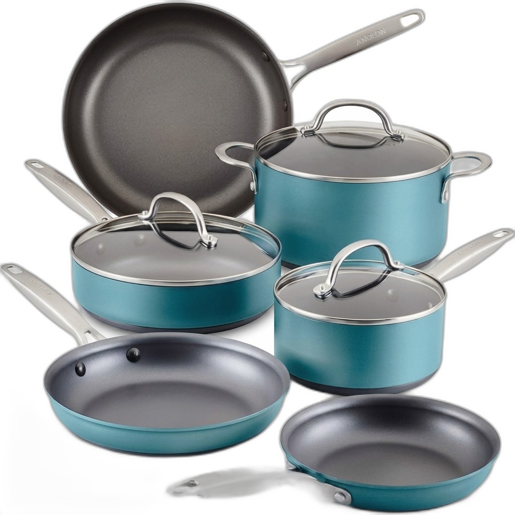 Anolon Nonstick Cookware Set - Teal