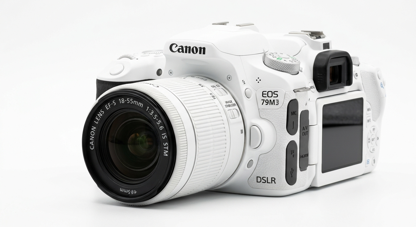 Canon EOS 79M3 DSLR Camera Kit White