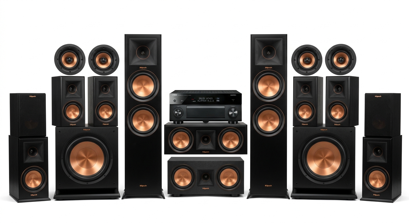 Klipsch 9.2.4 Home Theater System | Yamaha Atmos