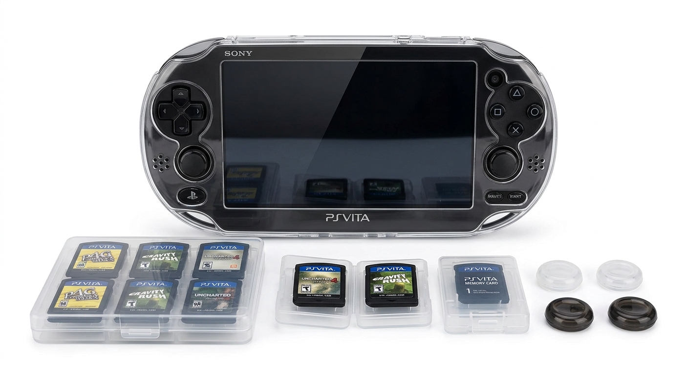 Clear Protective Case Set for PS Vita & Accessories