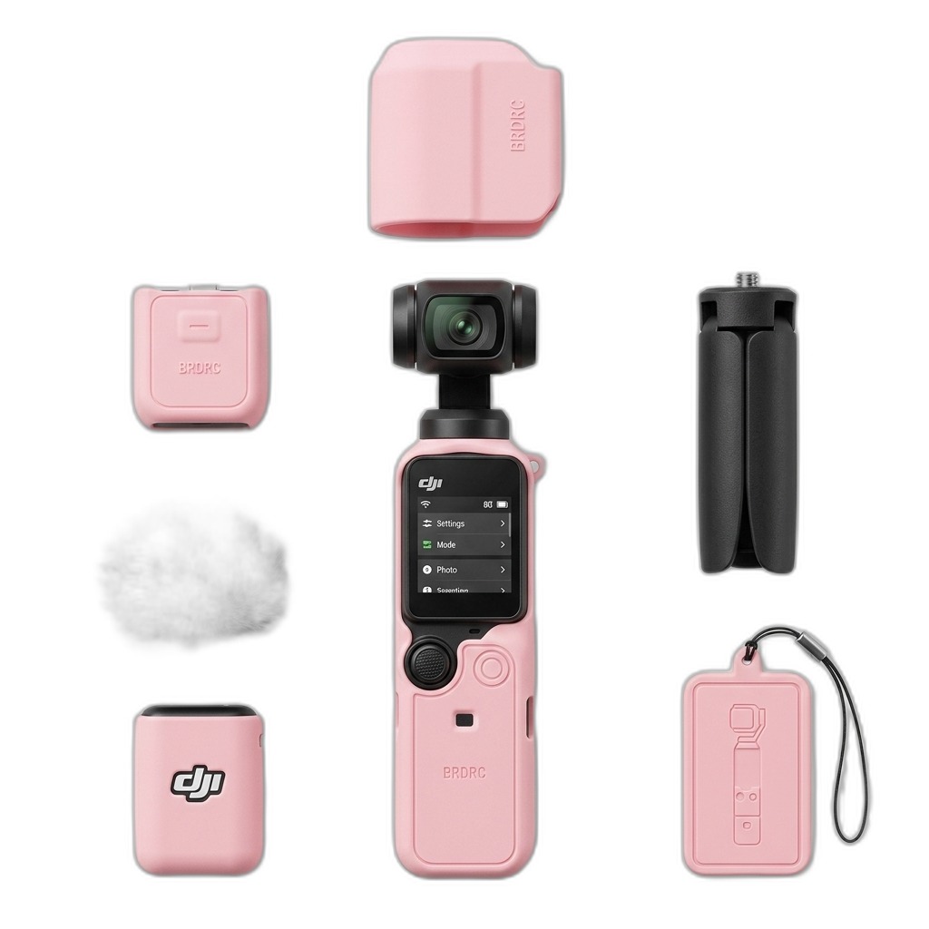 BRDRC Pink Silicone Accessories Kit for DJI Osmo Pocket 2