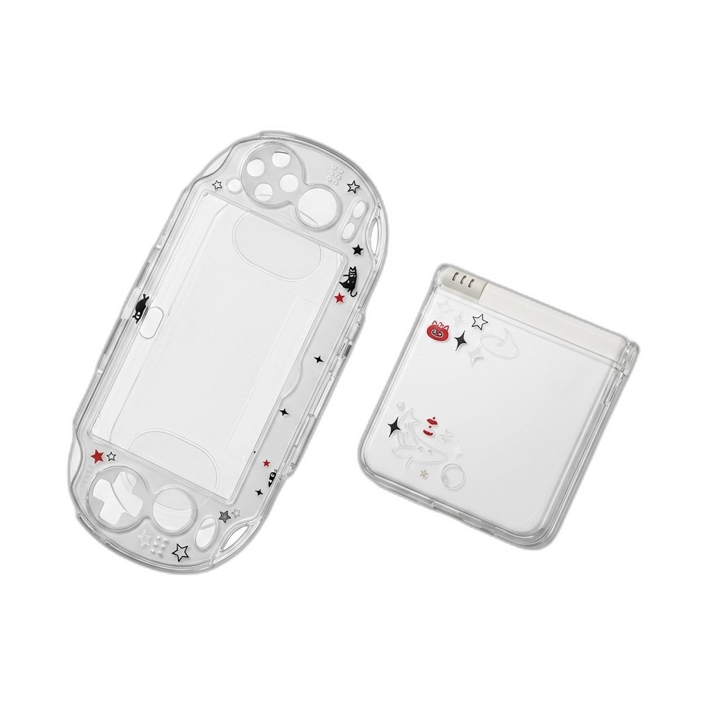 PS Vita Clear Protective Case Set | Cute Cat & Star
