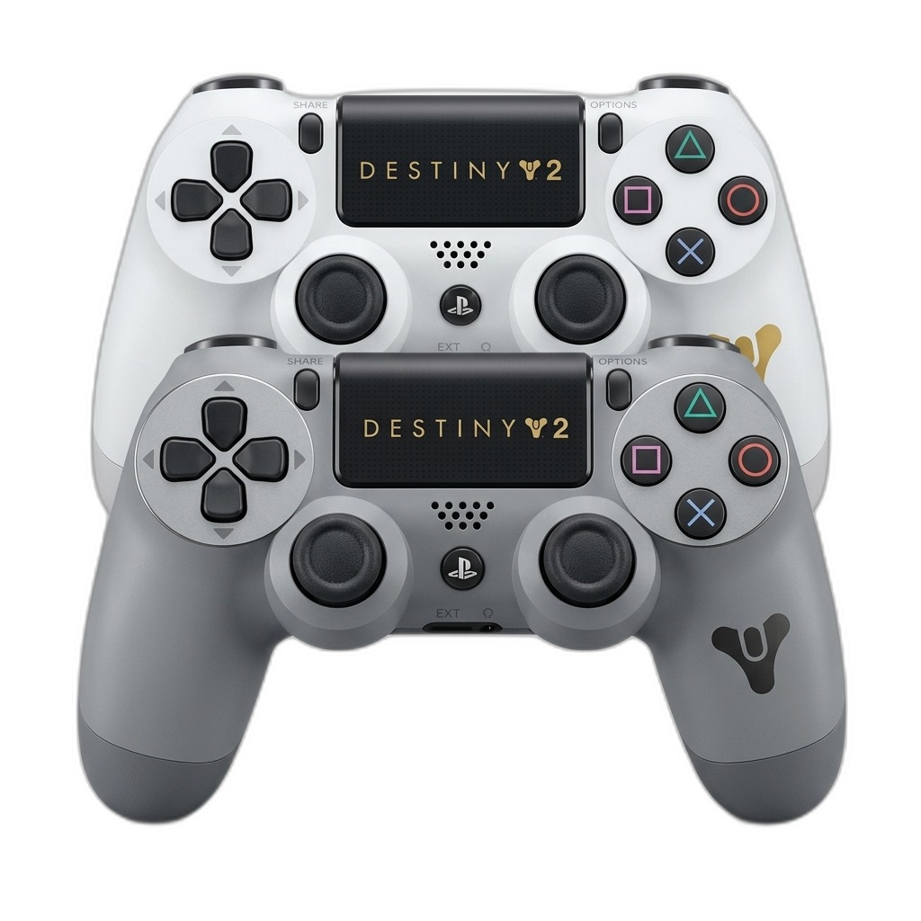 Destiny 2 PS4 DualShock 4 Controllers (White & Grey)