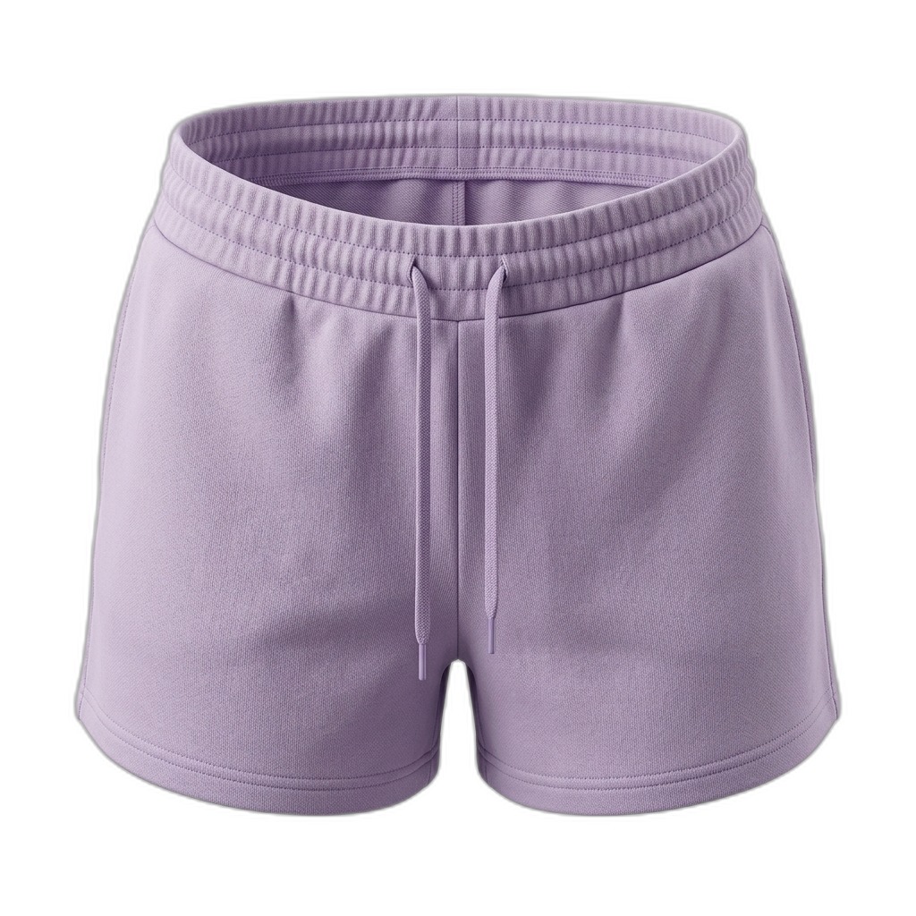 Women's Lavender Fleece Drawstring Shorts