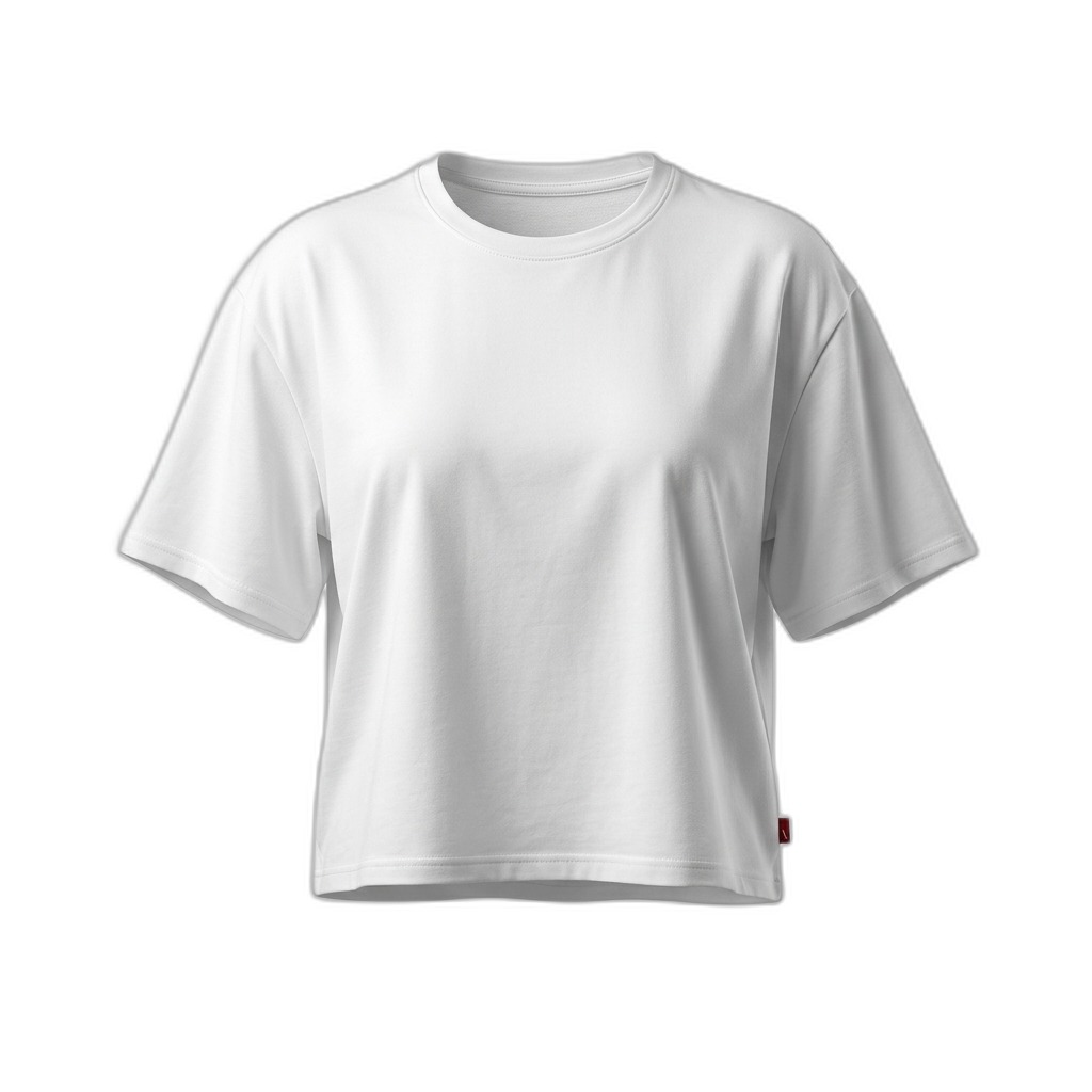 White Oversized Crew Neck T-Shirt for Women