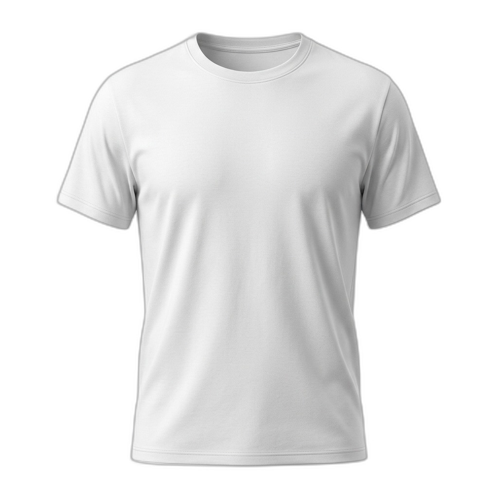 Men's Plain White Round Neck T-Shirt