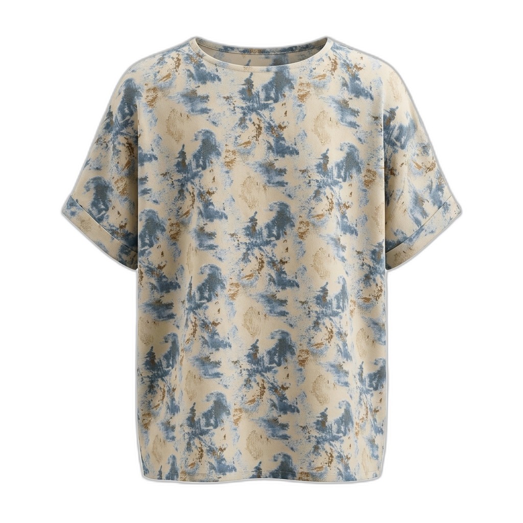 Abstract Print Loose Fit T-Shirt