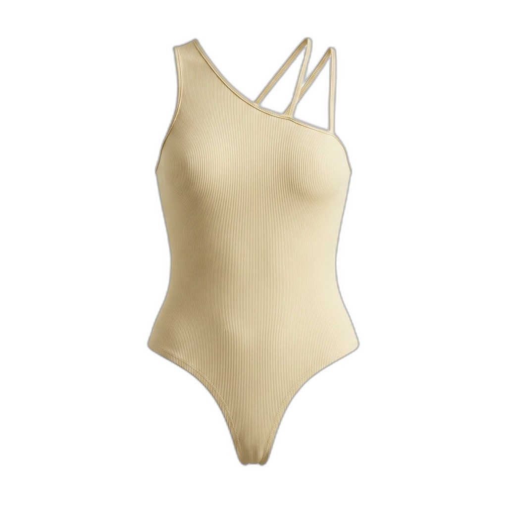 Women's Ribbed One-Shoulder Bodysuit