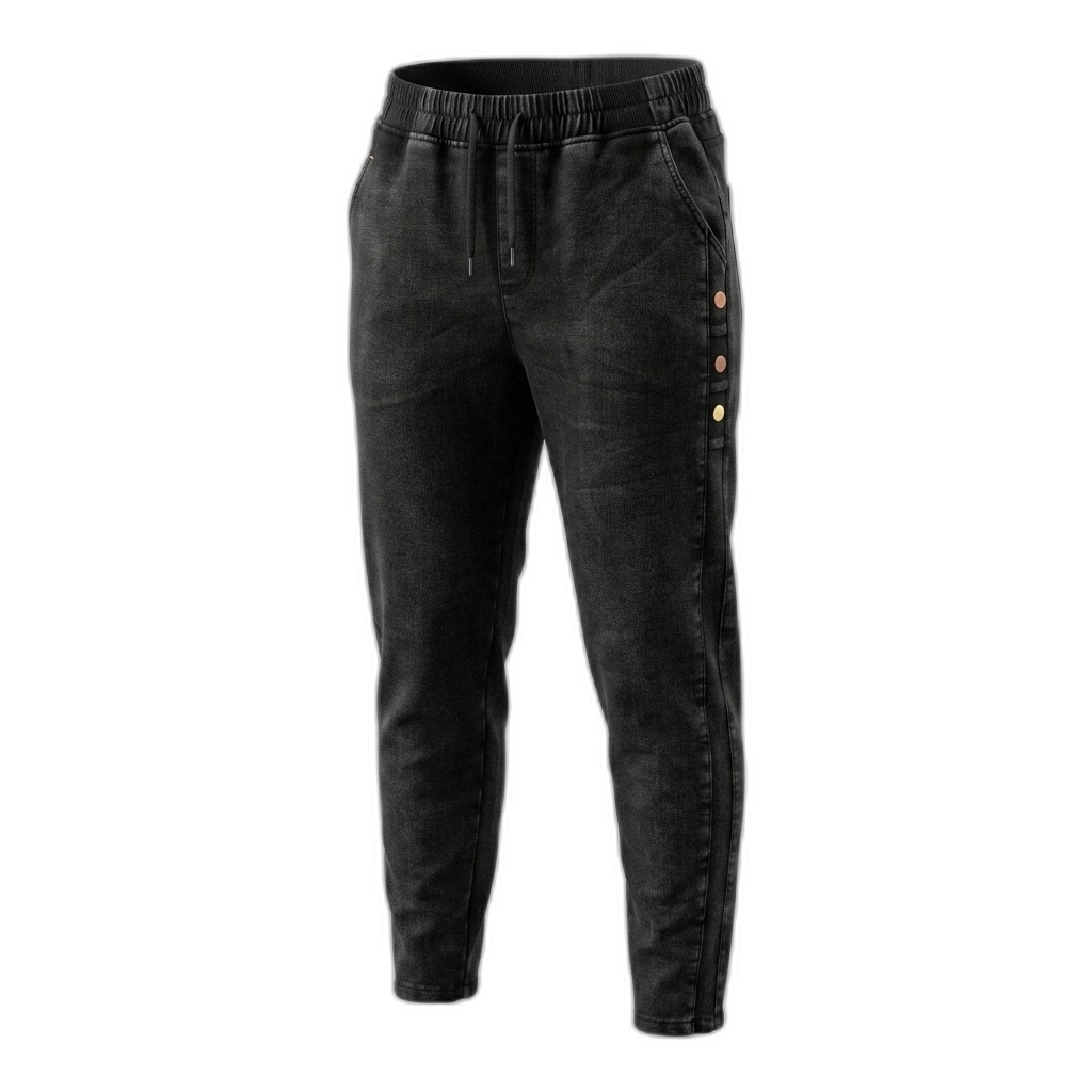 Men's Washed Black Joggers | Casual Pants