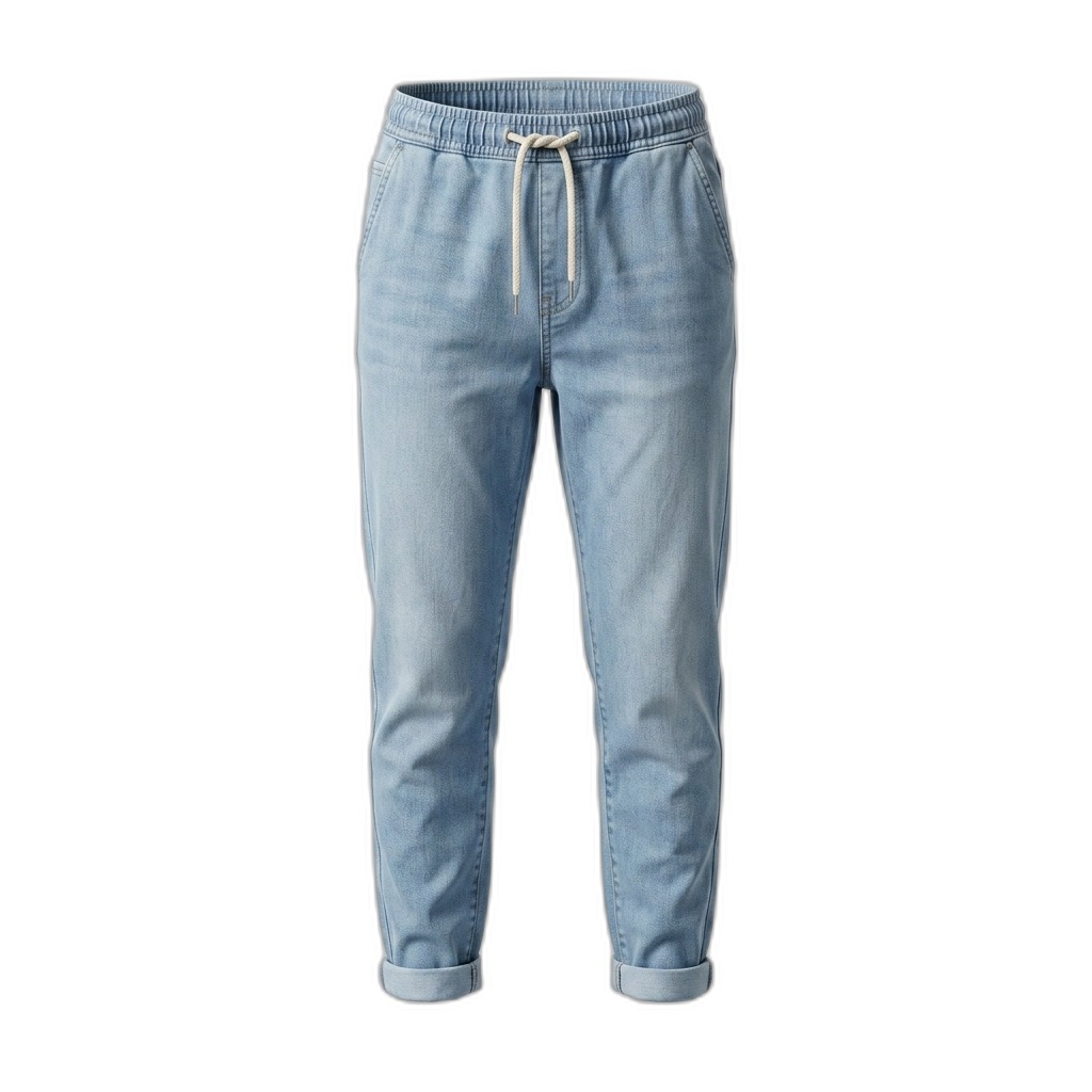 Light Blue Washed Denim Jeans for Casual Wear