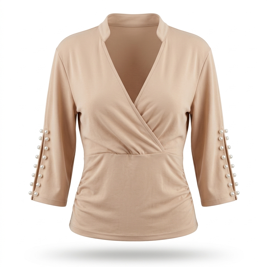 Women's Solid 3/4 Sleeve Top | Casual Wear