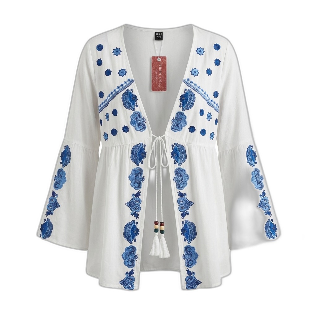 Women's White Relaxed Fit Tunic Top