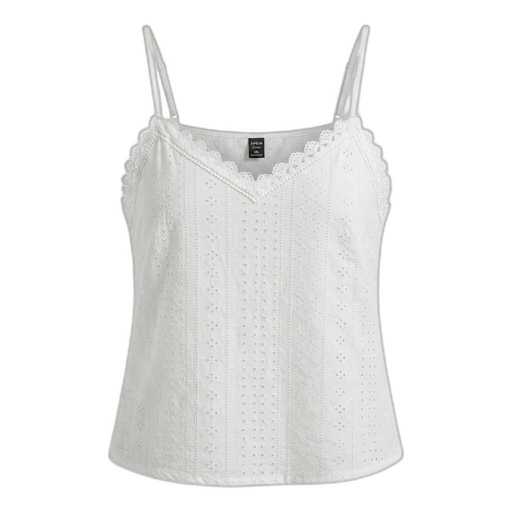 White Eyelet Lace Camisole Top 3XL