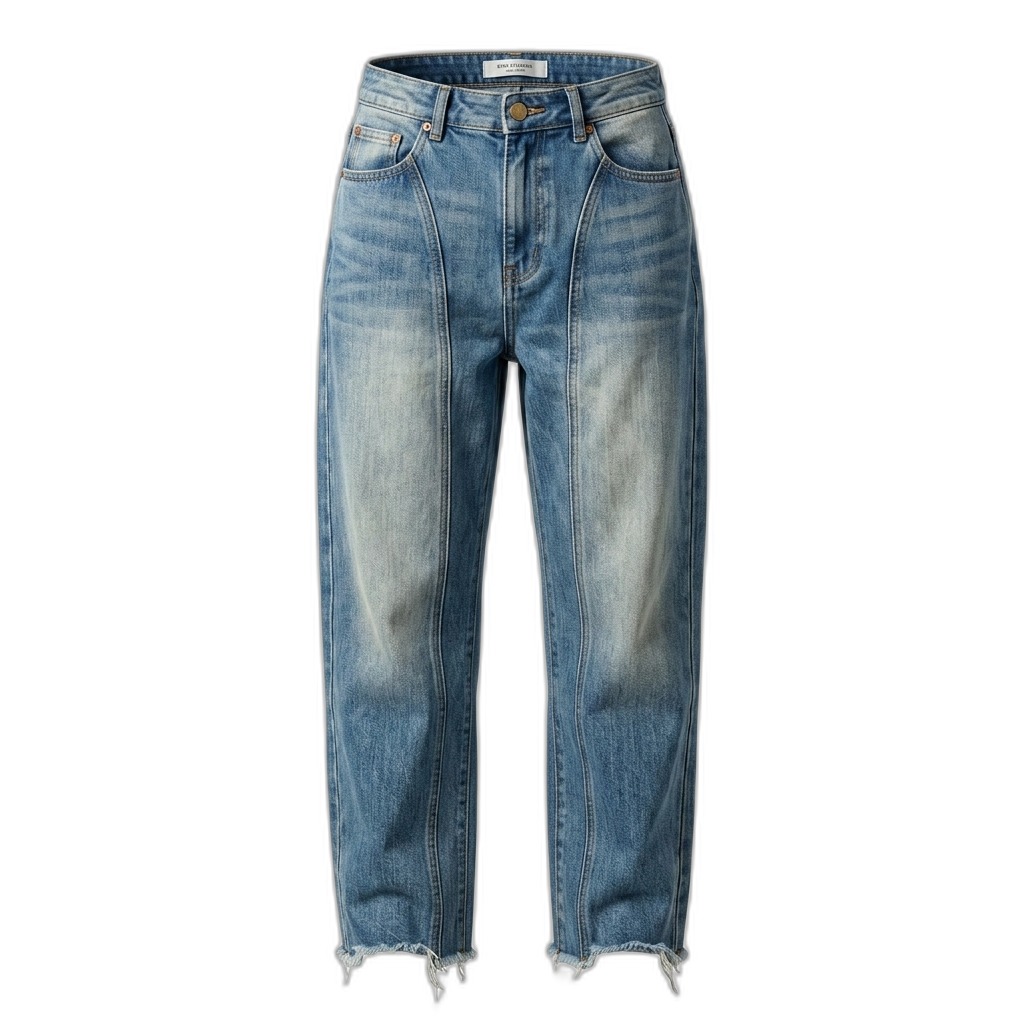 Women's High-Waist Distressed Denim Jeans