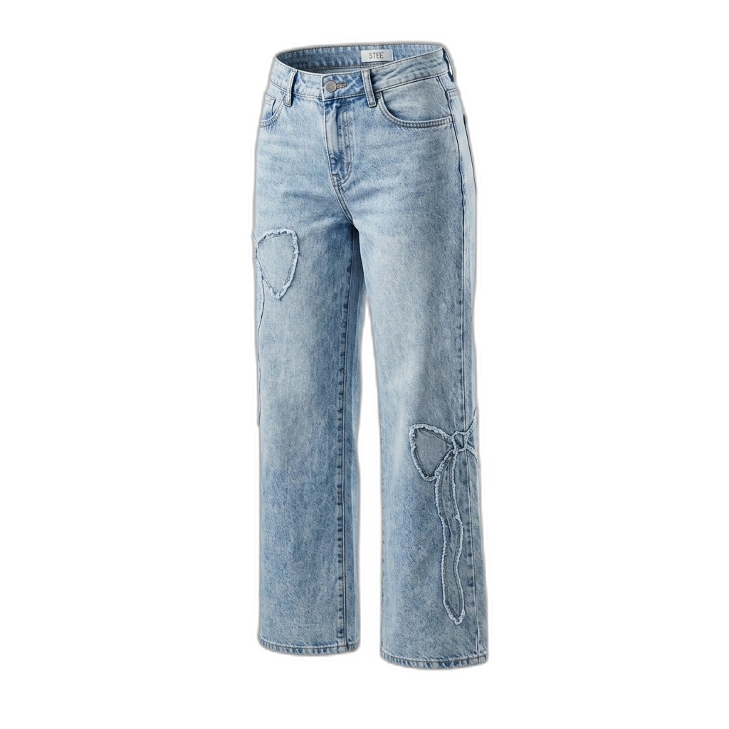 Women's Light Wash Wide Leg Jeans