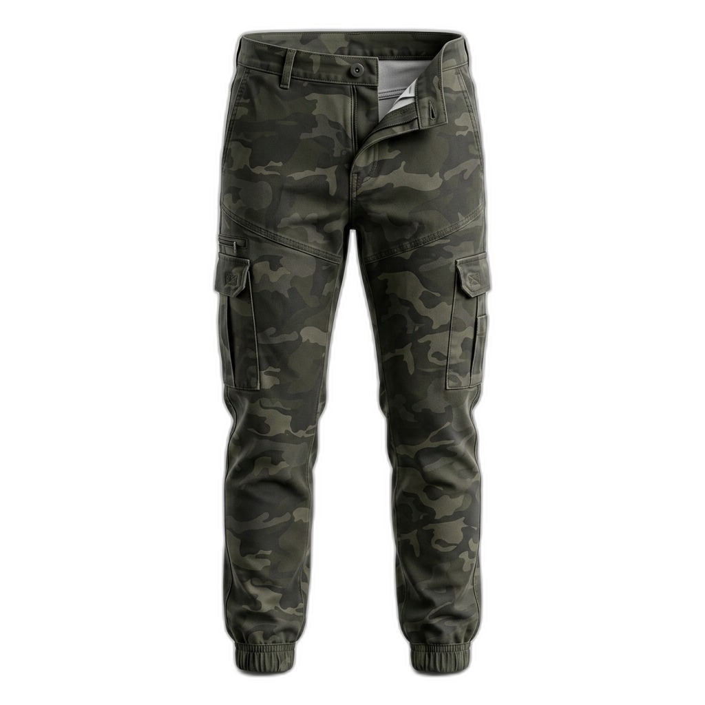 Men's Camouflage Cargo Joggers with Pockets