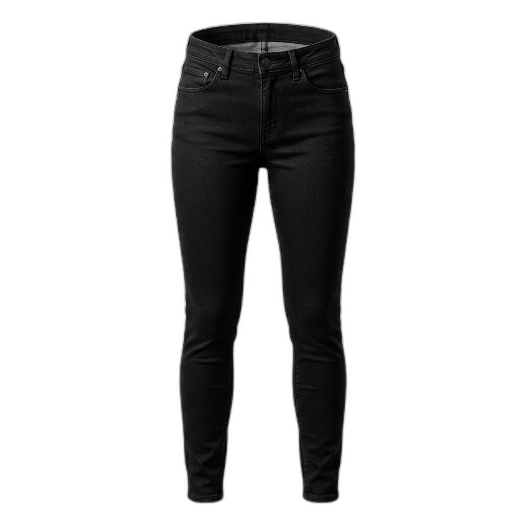 Women's High-Rise Skinny Fit Black Jeans