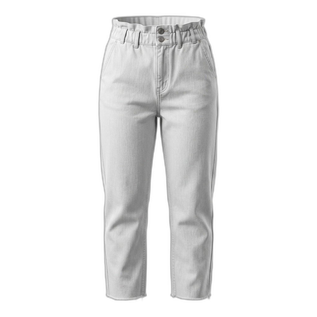 Women's High-Waist Paperbag Jeans