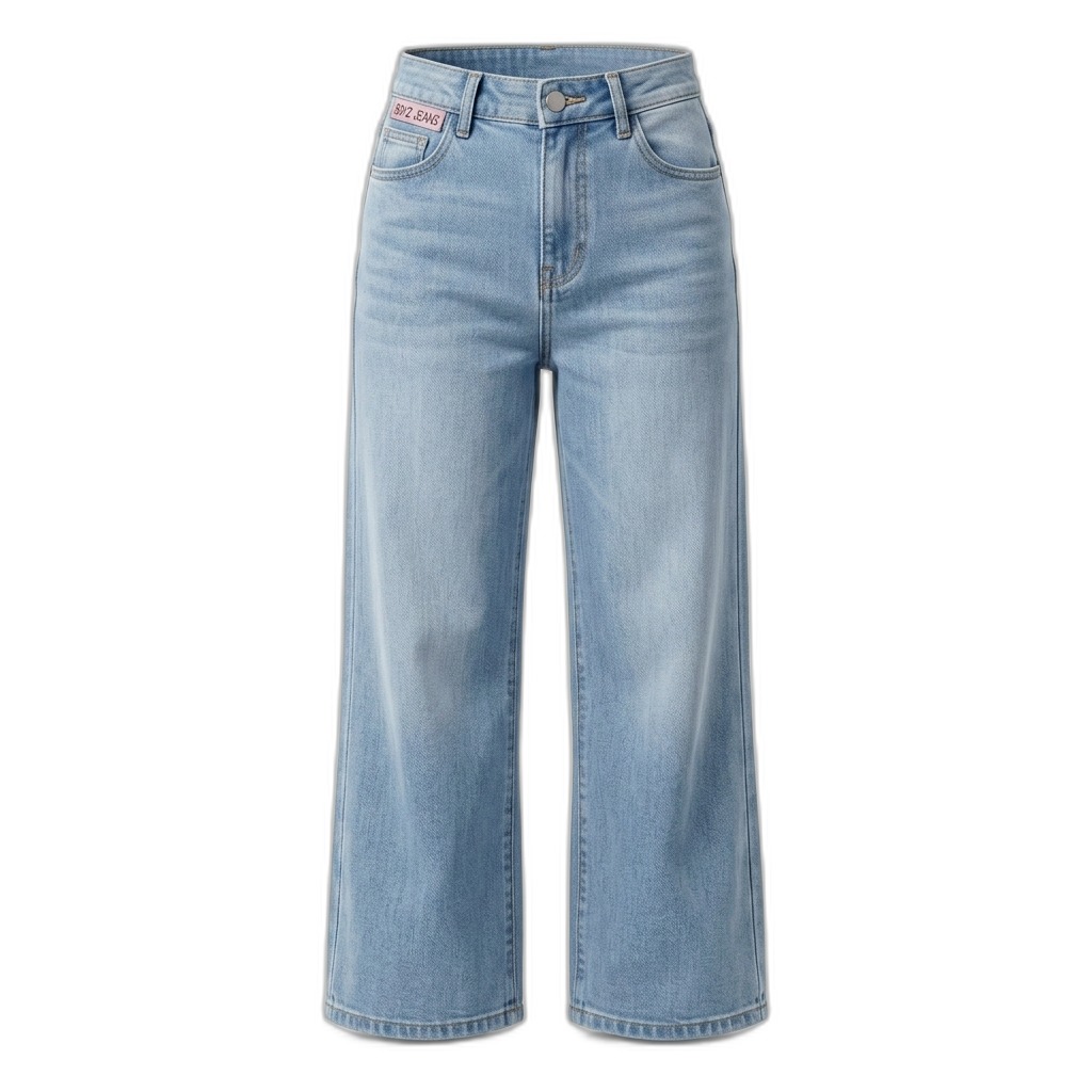 Women's Light Blue Wide Leg Jeans