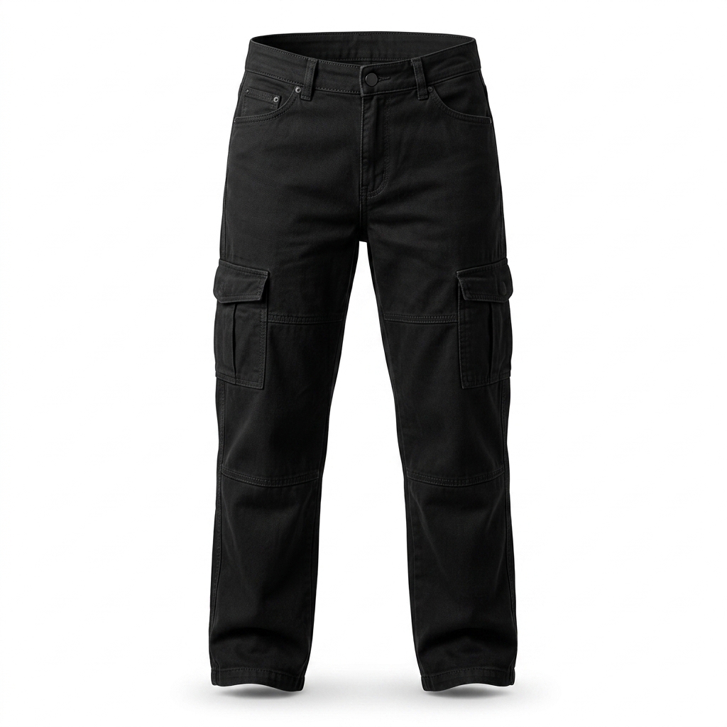 Men's Black Cargo Pants | Durable & Stylish
