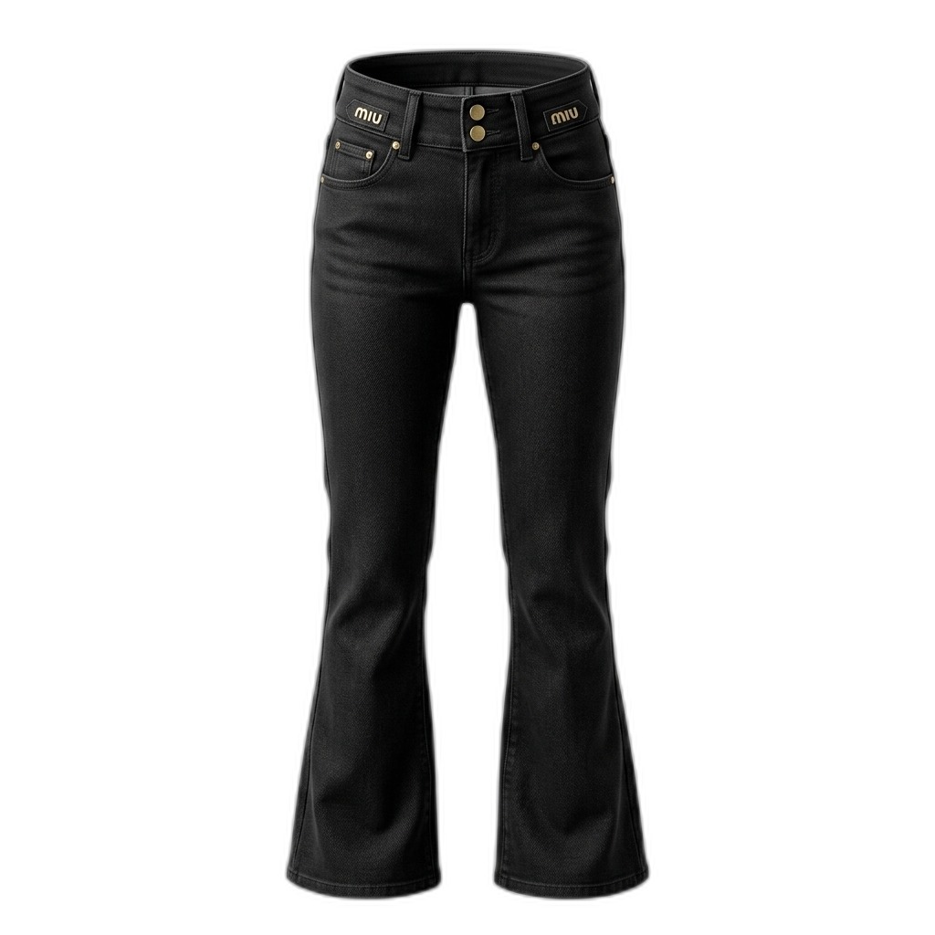 Miu Miu Black Flared Denim Jeans for Women