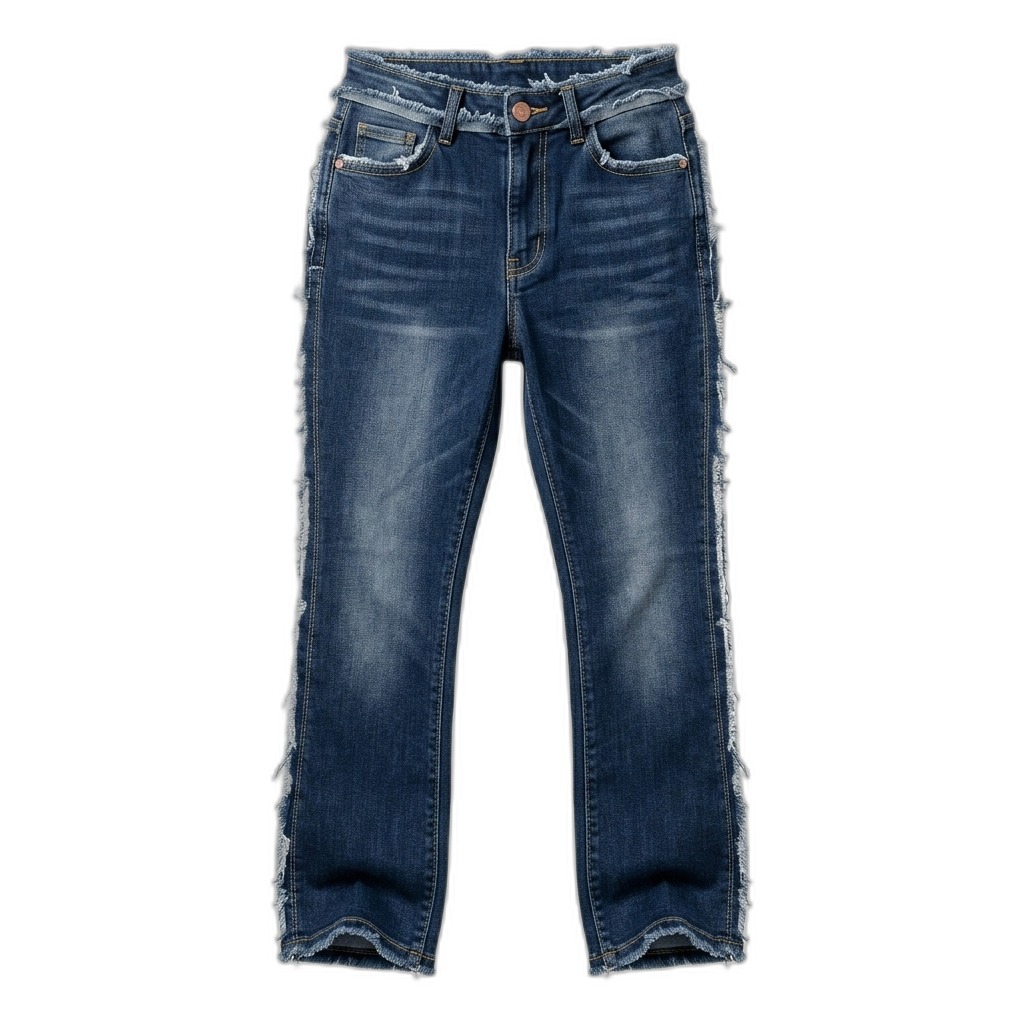 Women's Frayed Denim Jeans | Stylish Blue Jeans