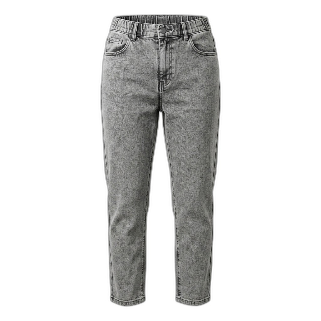 Women's Acid Wash Elastic Waist Jeans