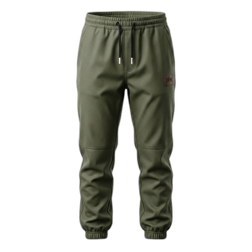 Men's Olive Green Drawstring Joggers