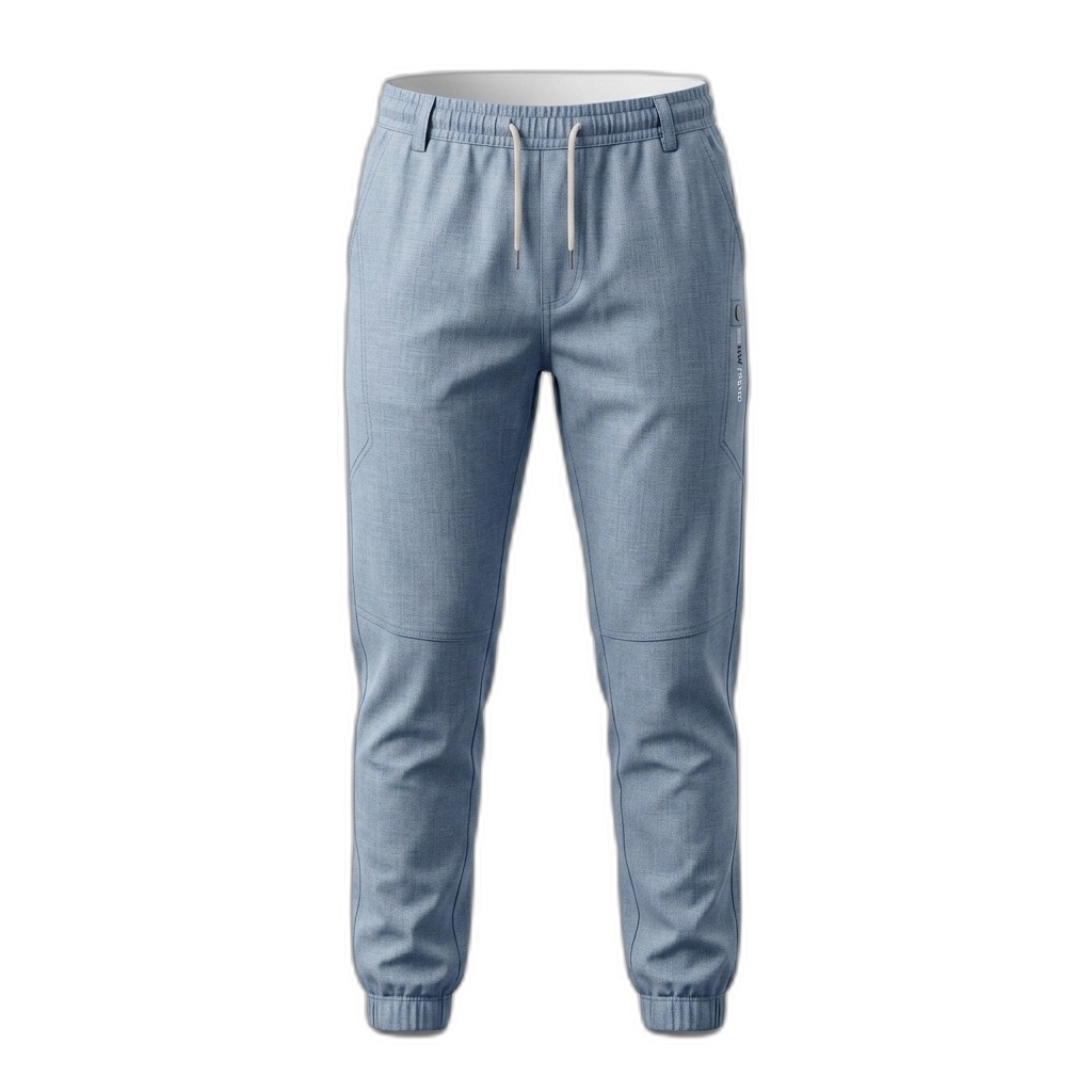 Men's Light Blue Casual Jogger Pants