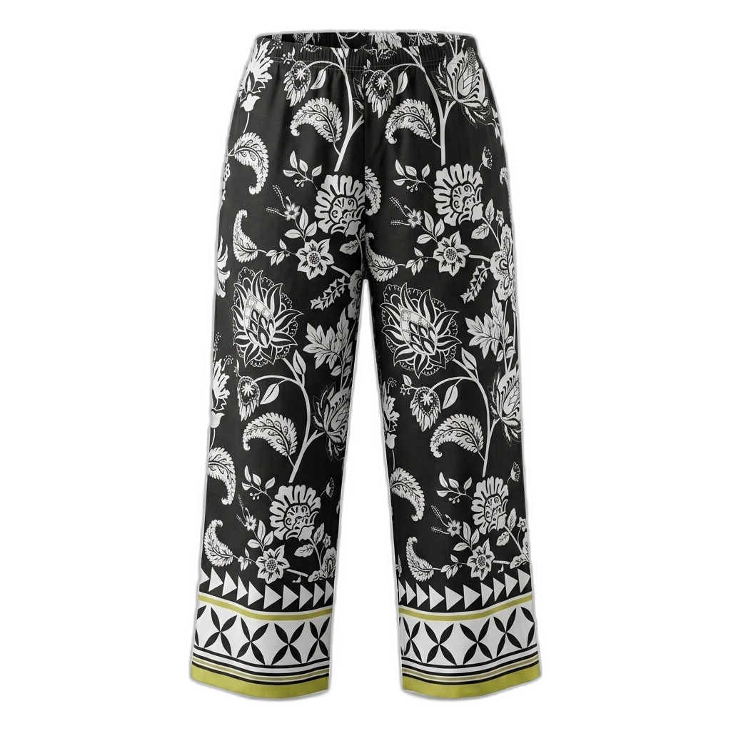 Floral Print Wide Leg Palazzo Pants for Women