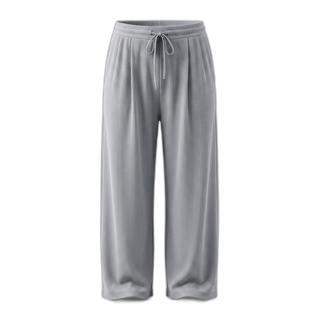 Women's Ribbed Wide-Leg Drawstring Lounge Pants