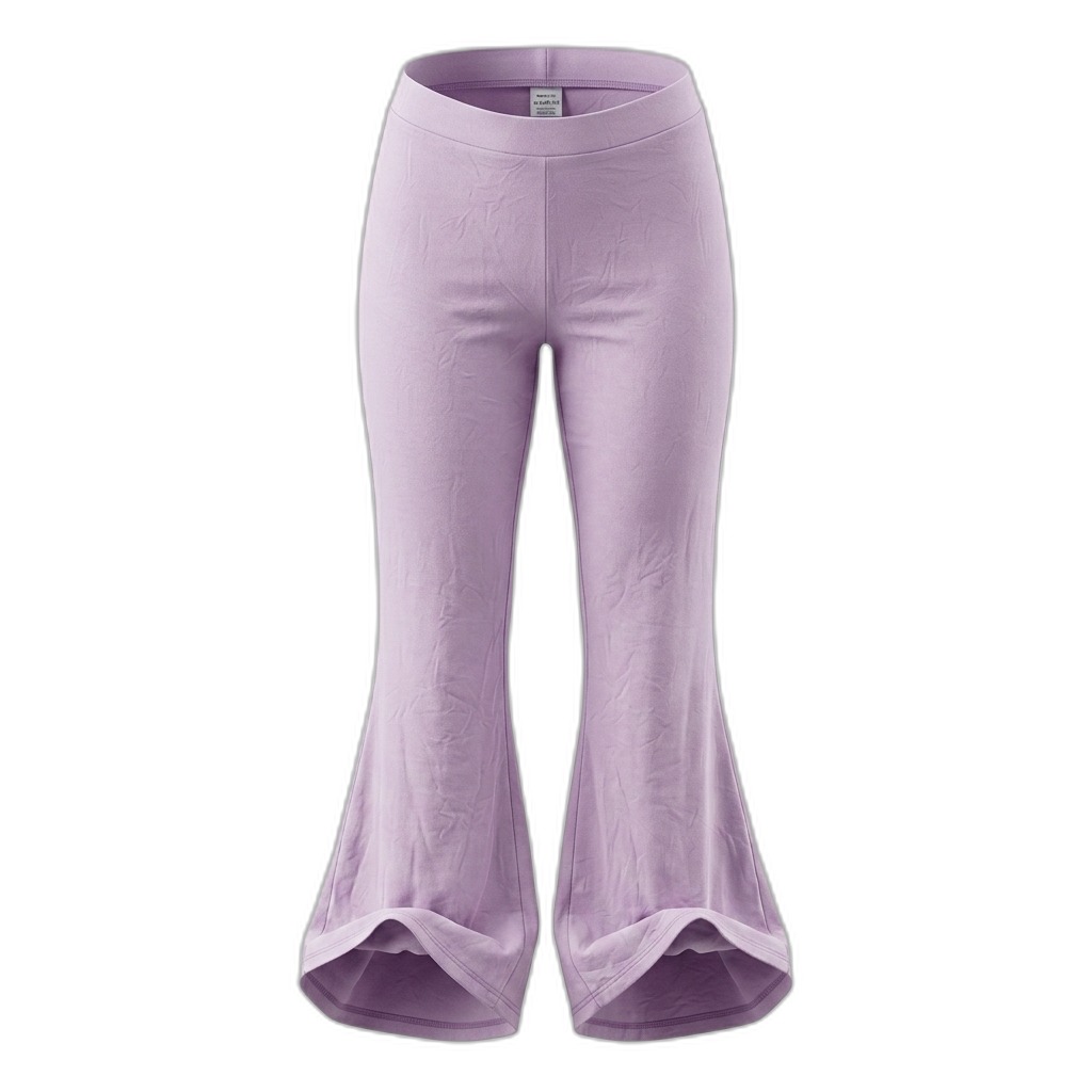 Women's Purple High-Waist Flared Leggings