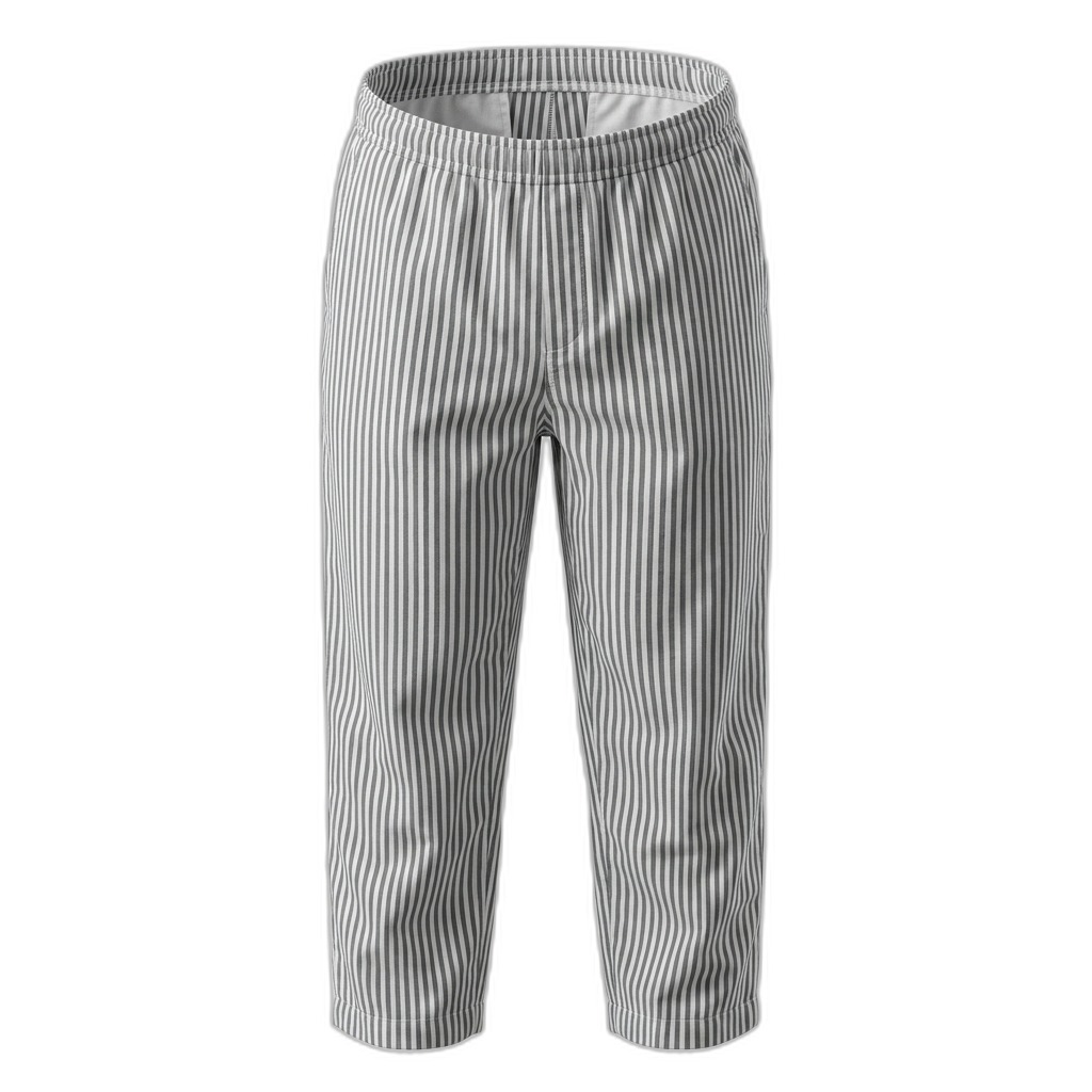 Unisex Striped Cropped Pants | Casual Trousers