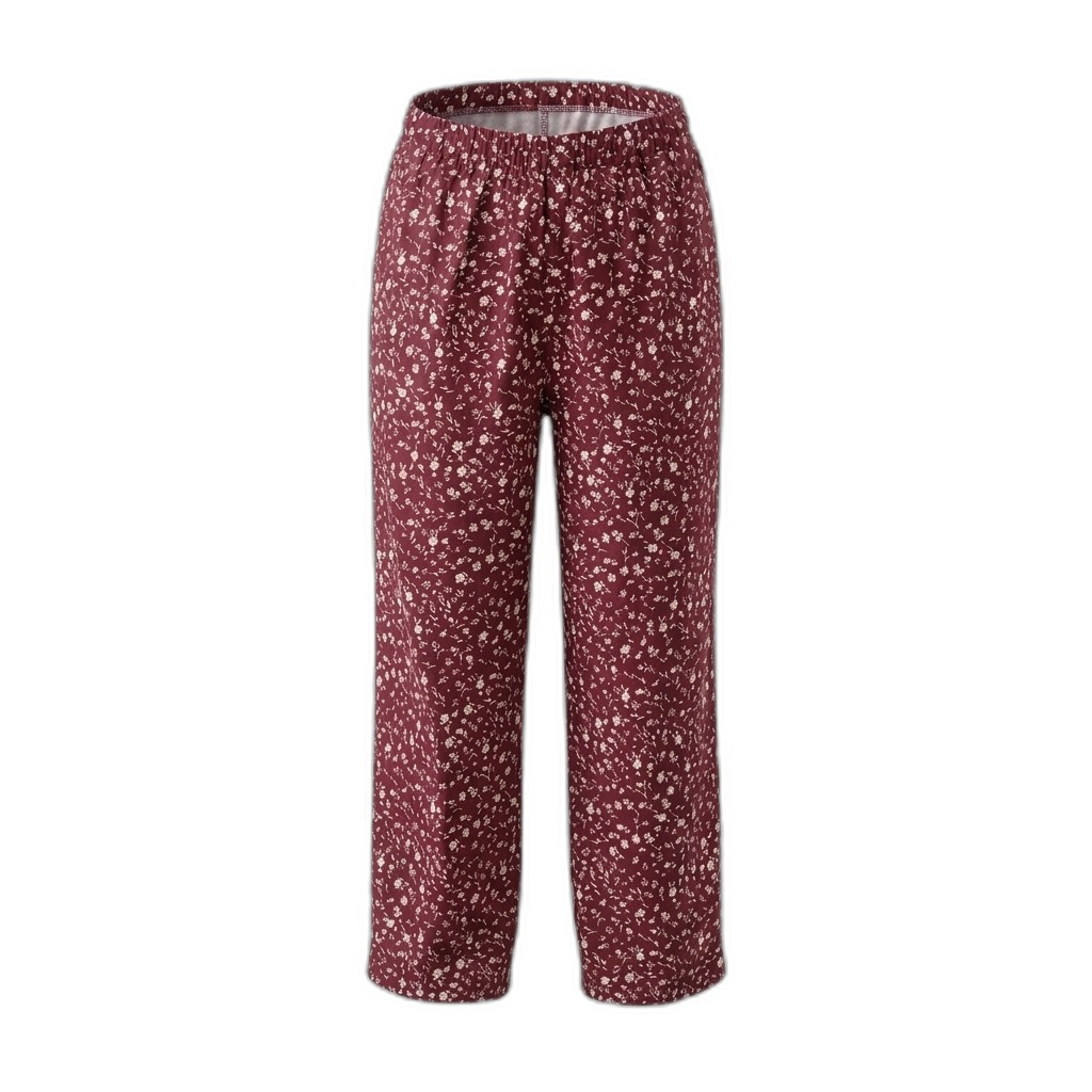 Women's Maroon Floral Print Wide Leg Palazzos
