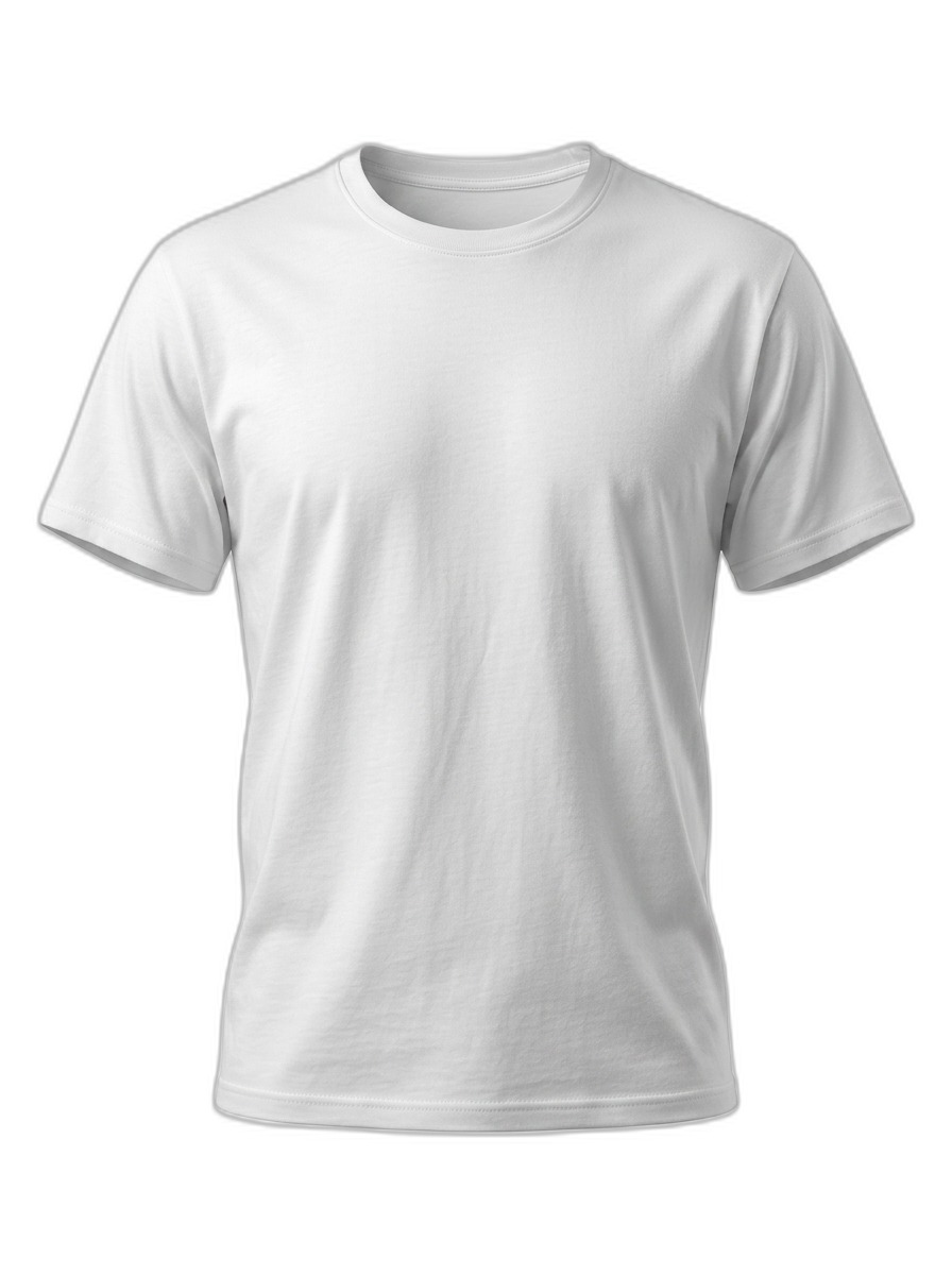 Men's Plain White Round Neck T-Shirt
