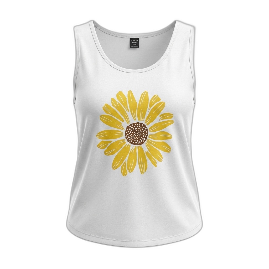 Sunflower Graphic Print Tank Top for Women