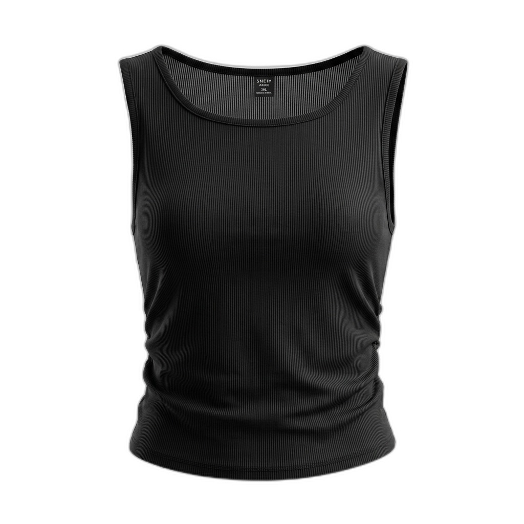 Women's Navy Blue Ribbed Tank Top