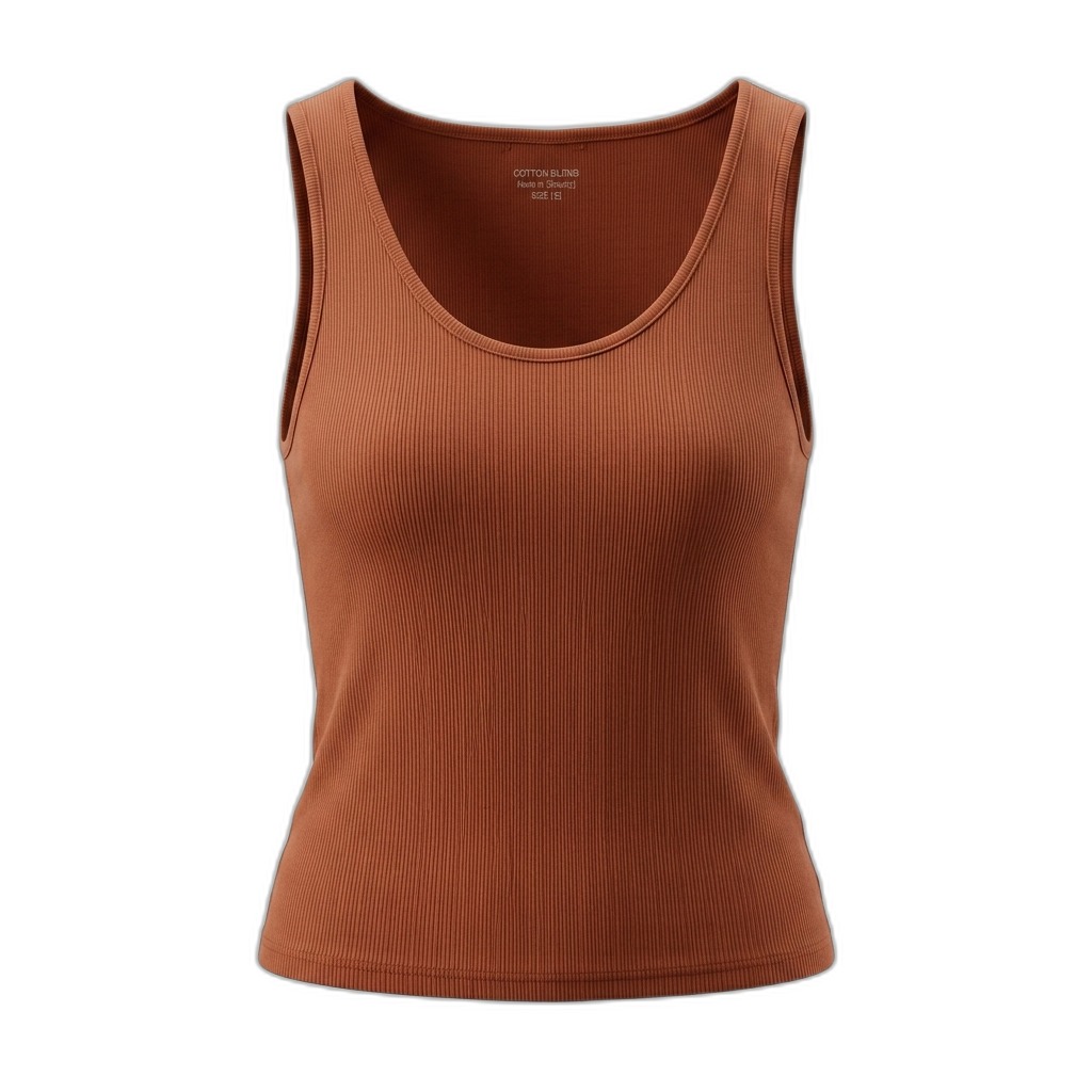 Ribbed Cowl Neck Tank Top for Women