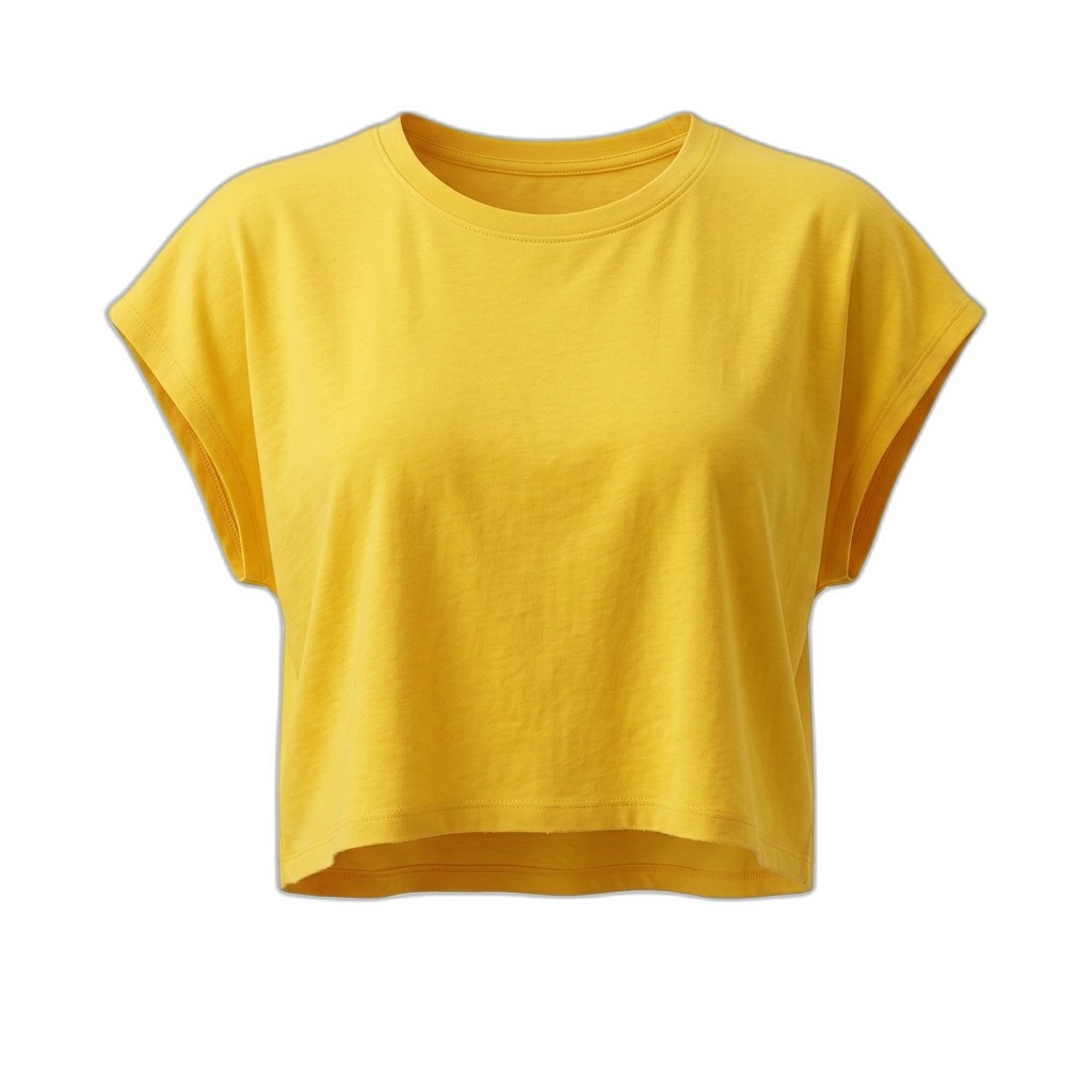 Women's Yellow Crop Top T-Shirt