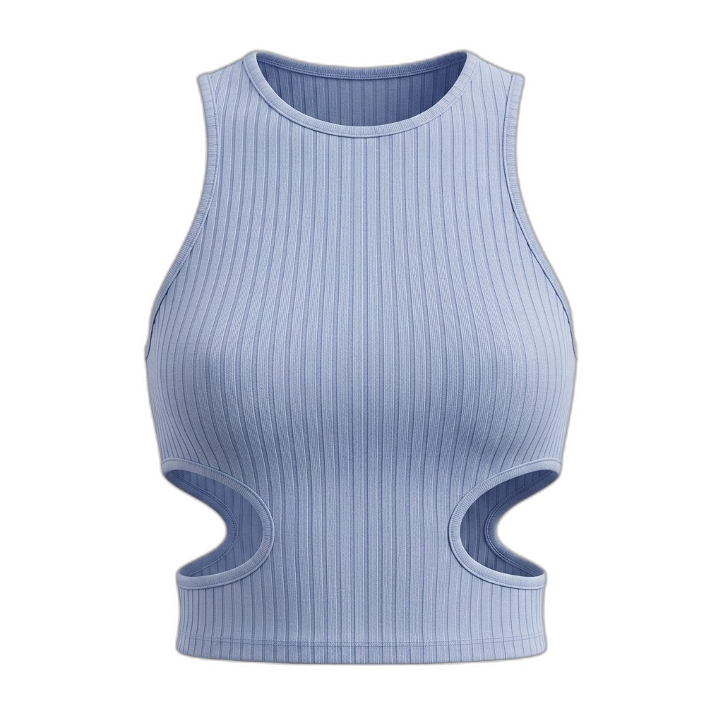 Women's Ribbed Cutout Crop Top | Stylish
