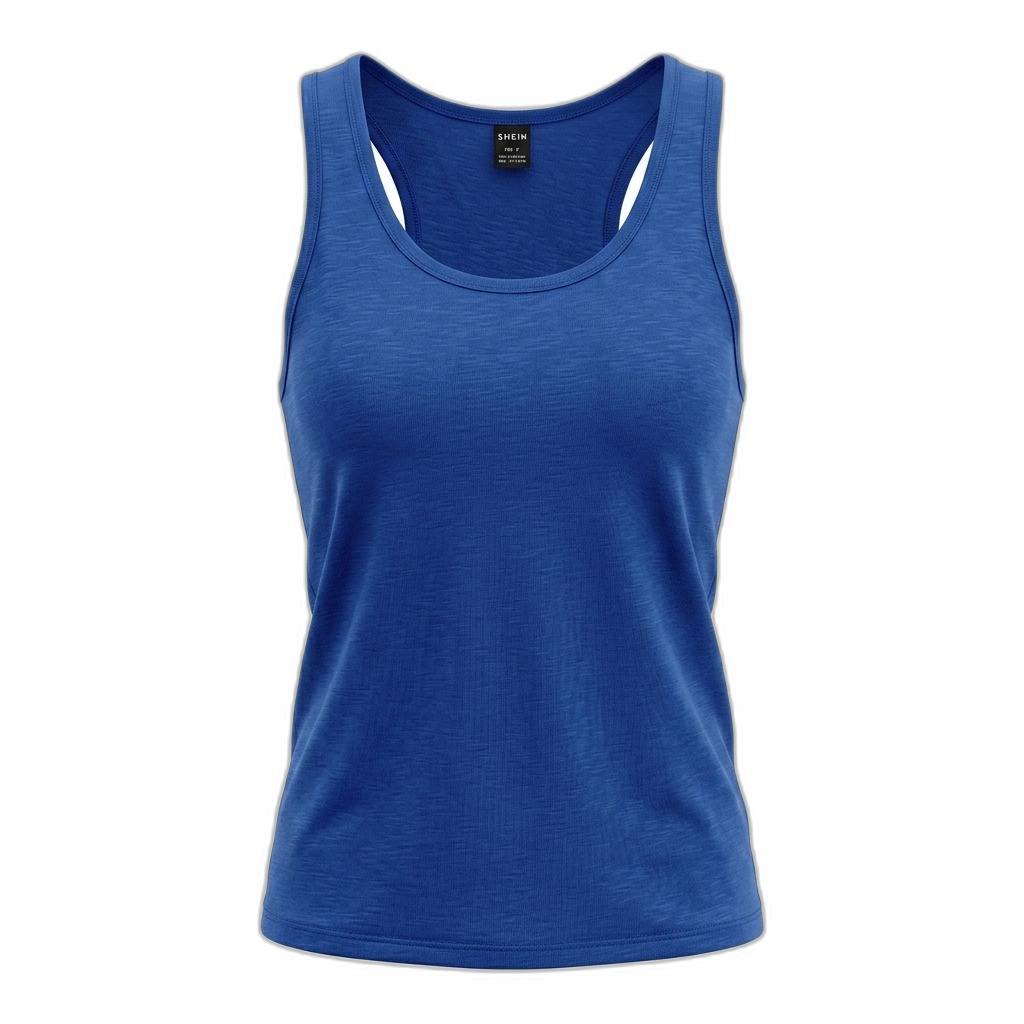 Women's Blue Racerback Tank Top for Activewear