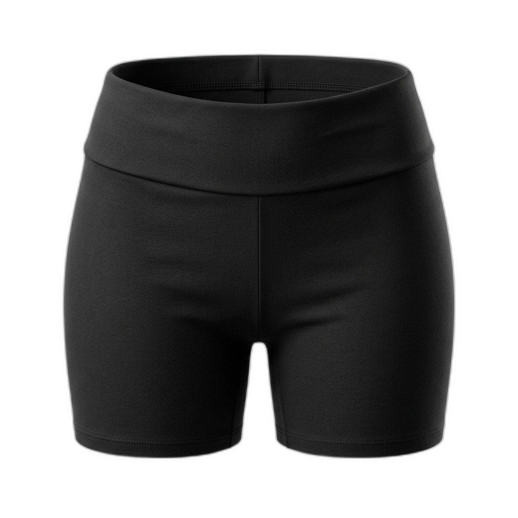Black High-Waist Athletic Shorts for Women
