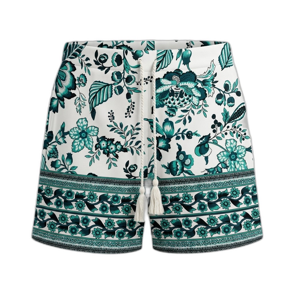 Women's Floral Print Drawstring Shorts