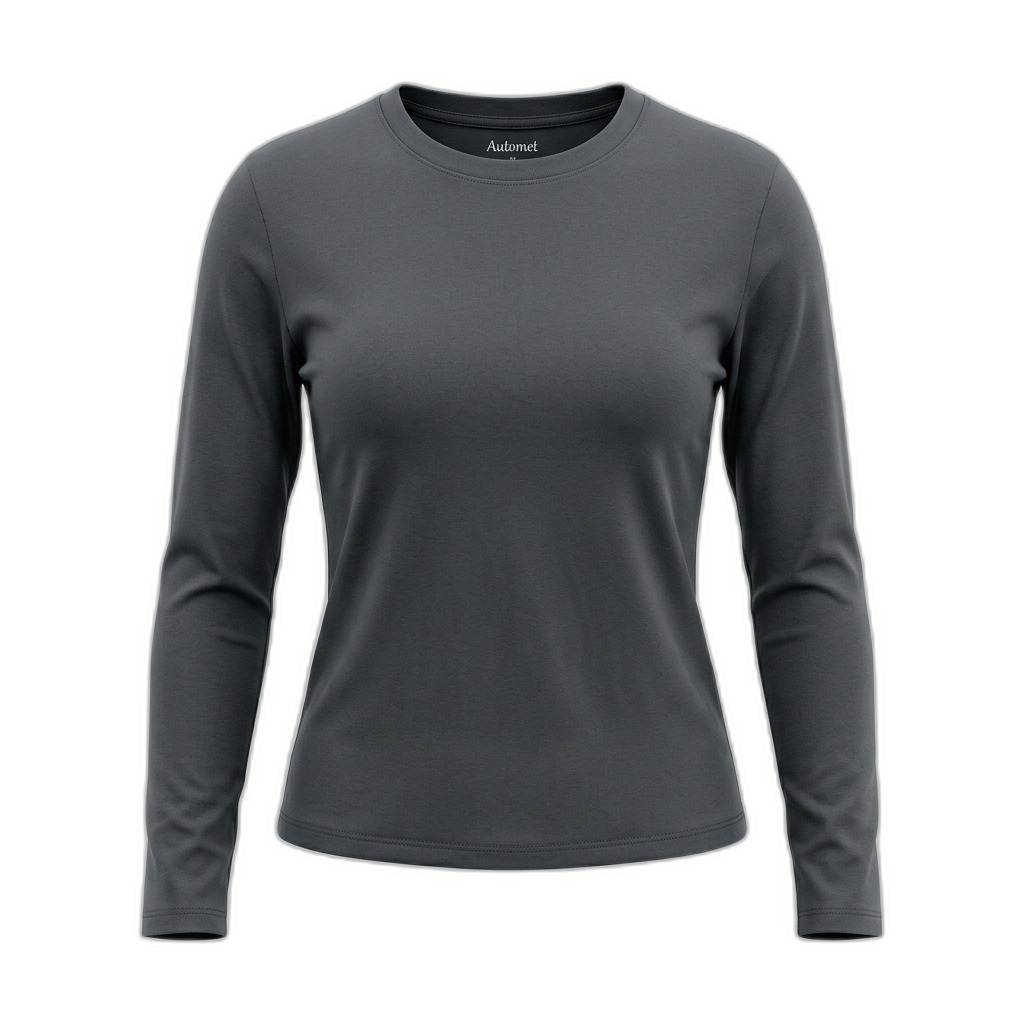 Women's Dark Grey Long Sleeve T-Shirt