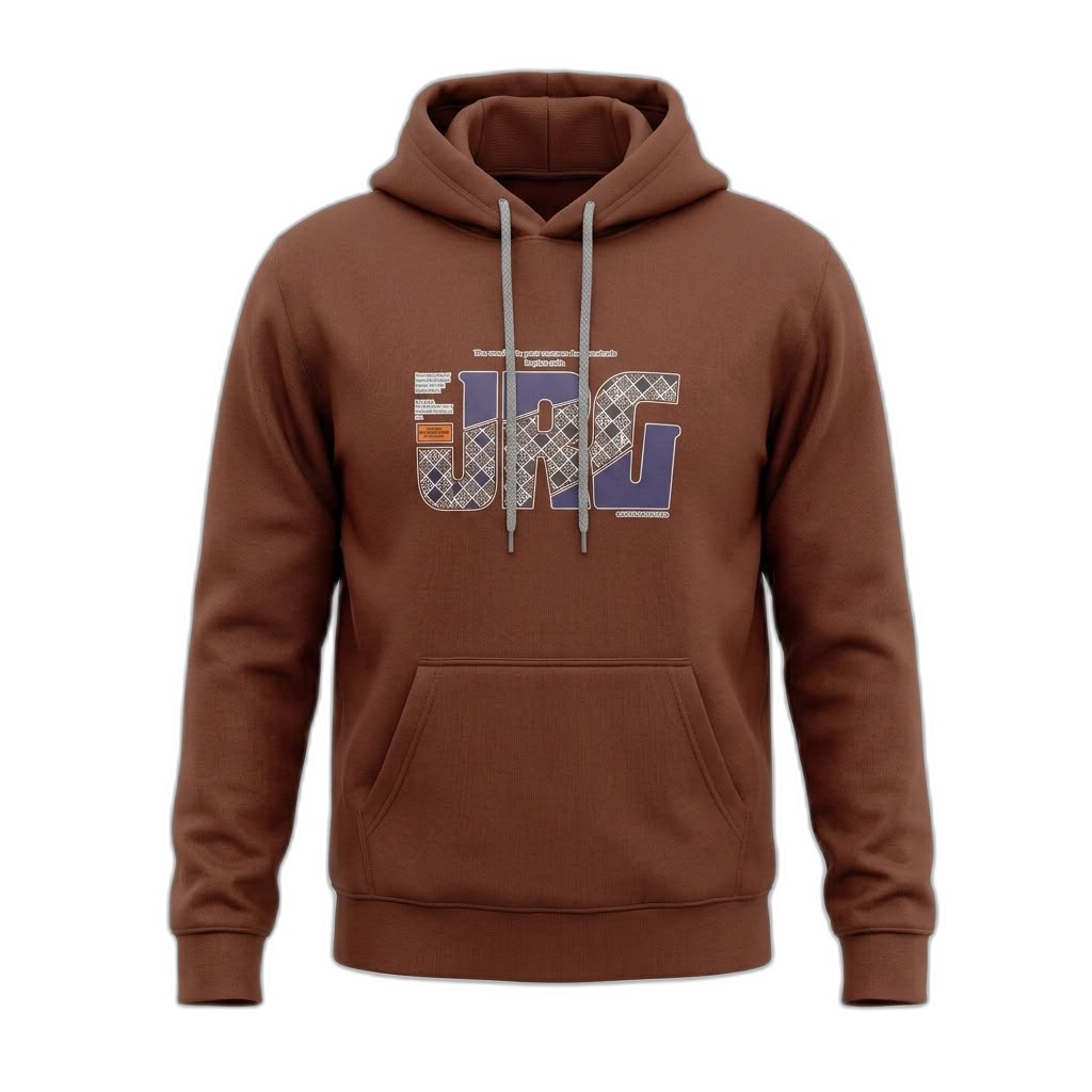 Men's Brown URG Graphic Hoodie