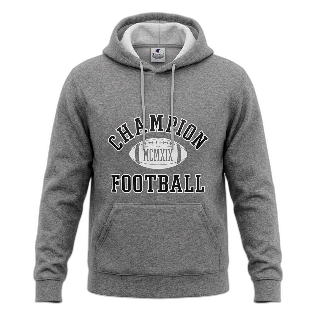 Champion Football MCMXIX Grey Hoodie