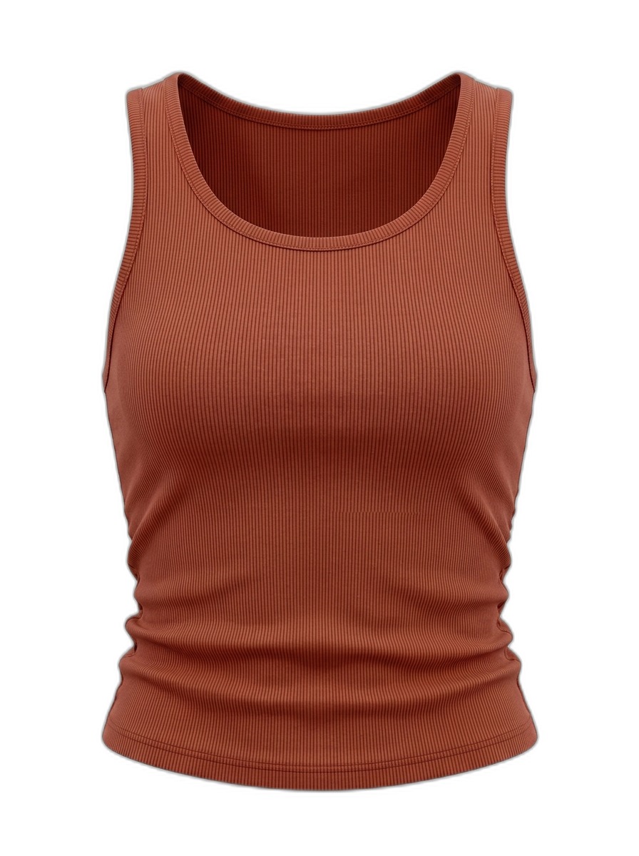 Women's Ribbed Tank Top | Rust