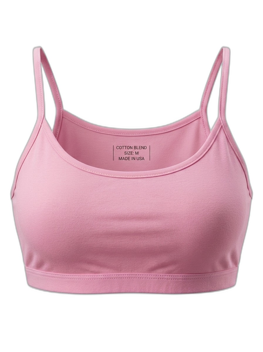 Pink Cotton Blend Bralette for Women