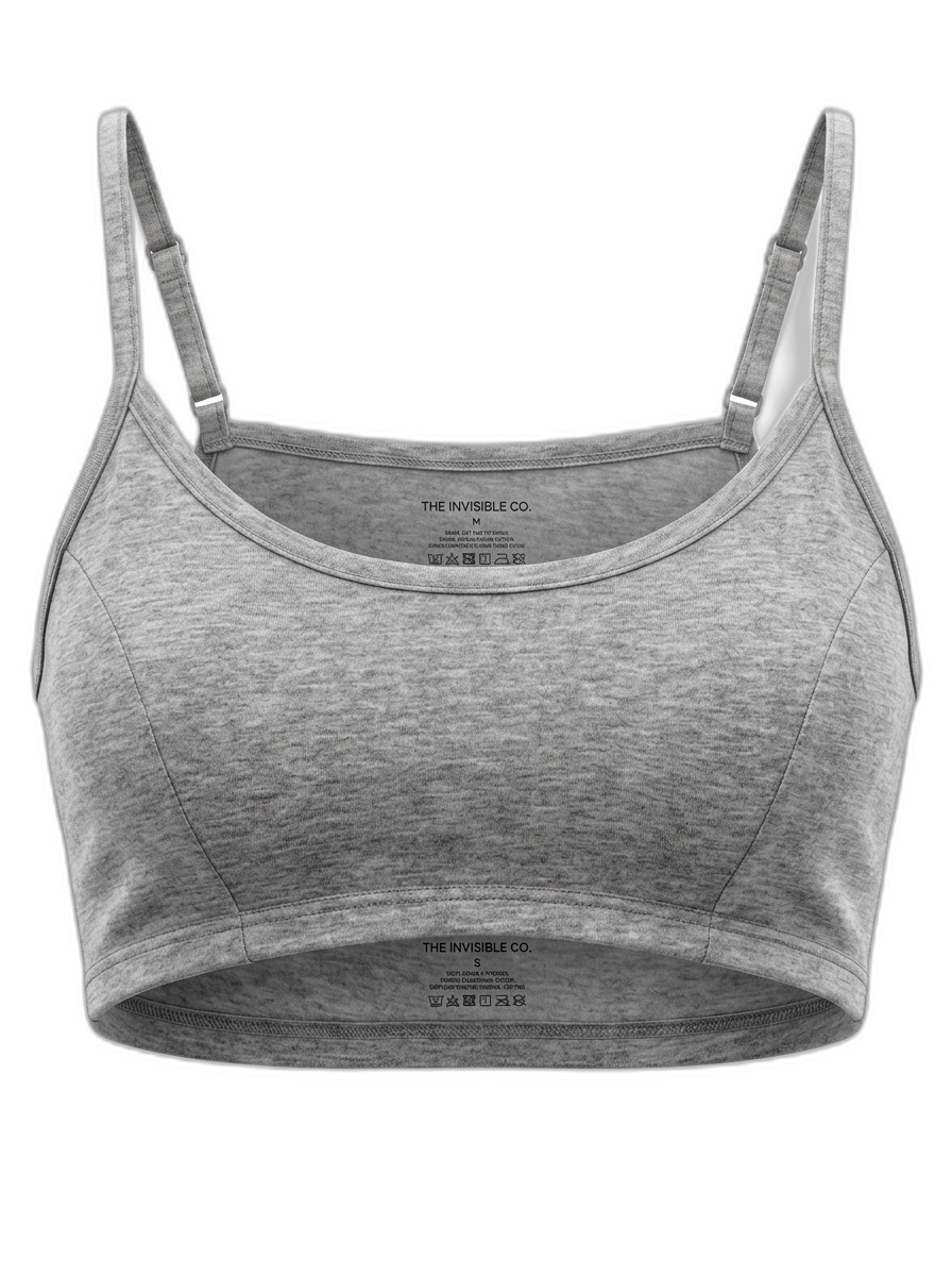 Heather Grey Cotton Blend Bralette