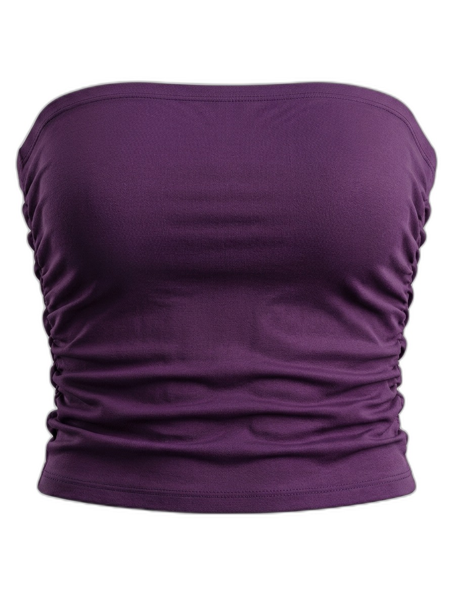 Women's Ruched Strapless Tube Top